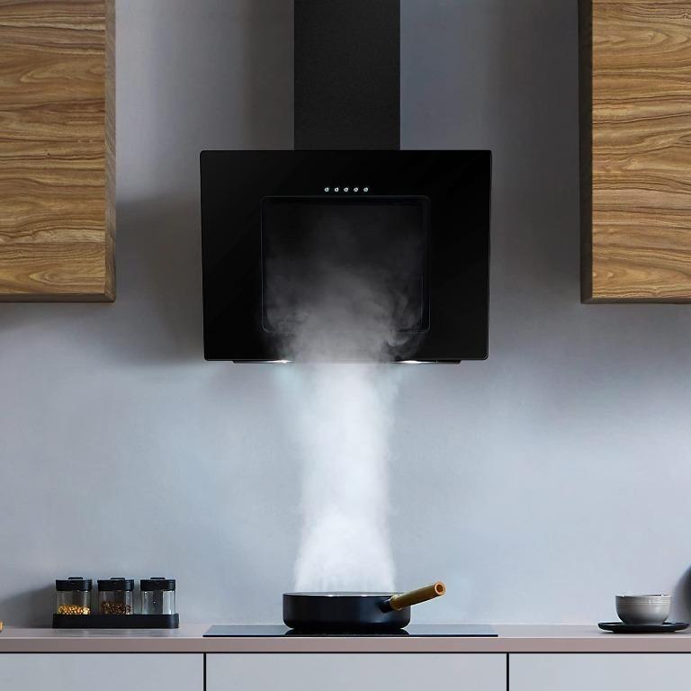 [B25] CIARRA CBCB6725 Angled Cooker Hood 60cm with CBCF002X2 Carbon