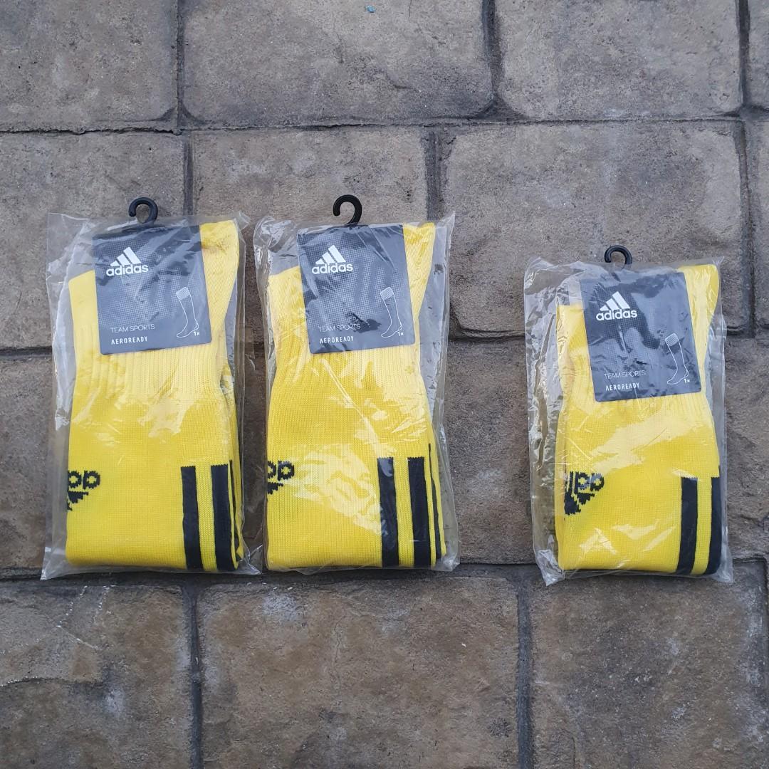 Yellow adidas football socks top