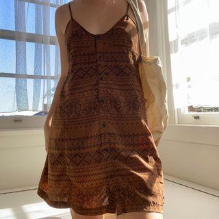 brown sun dress