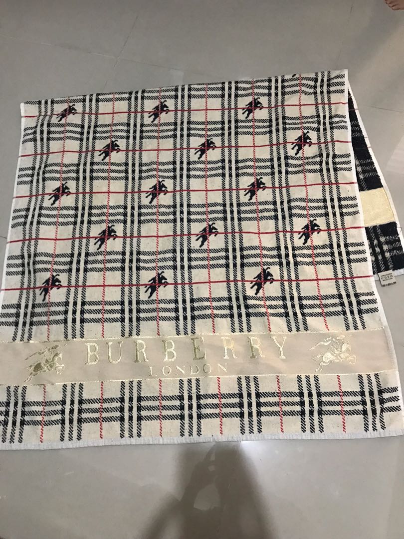 burberry bath towel, Luxury, Accessories on Carousell