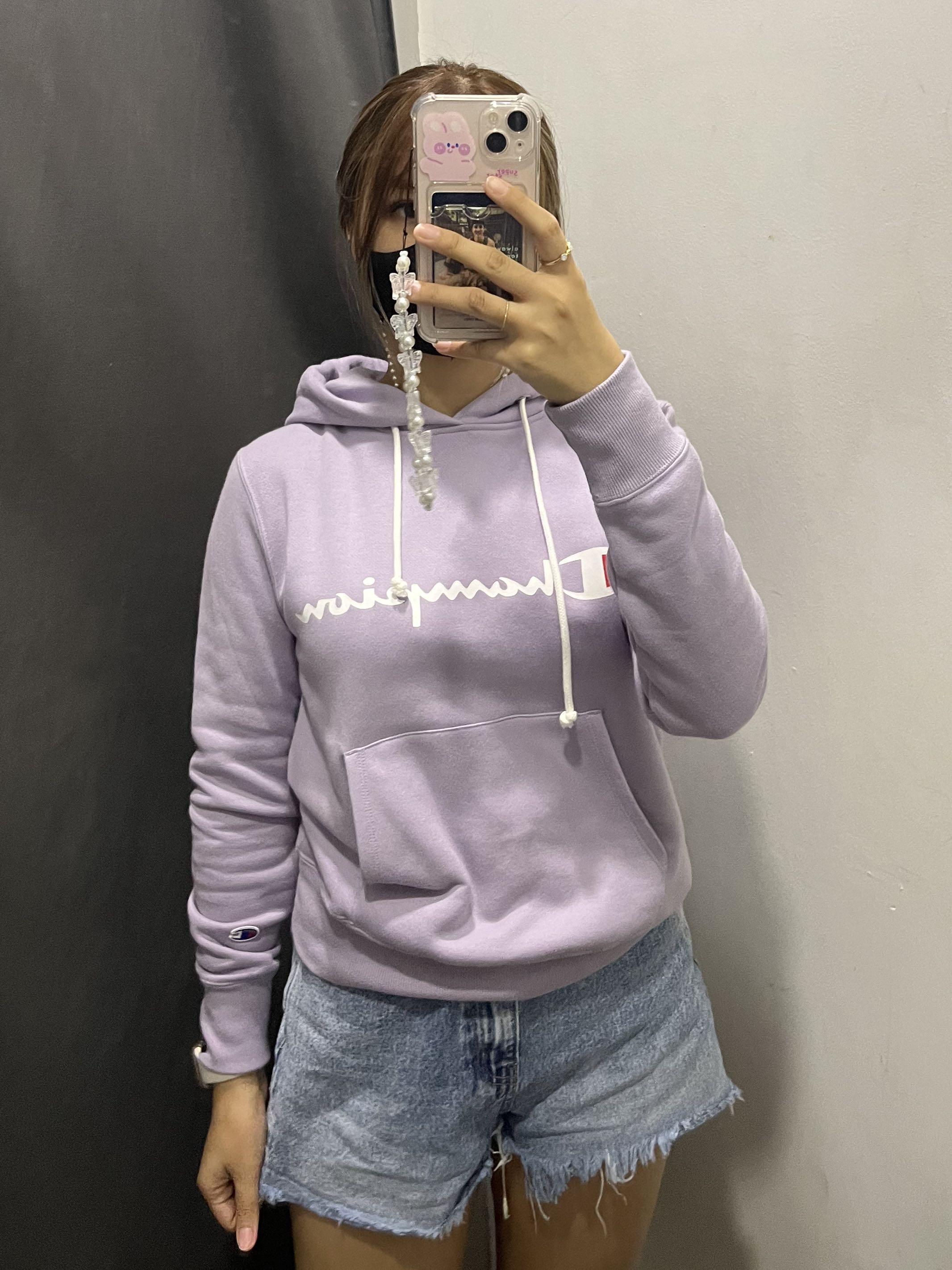 Champion reverse weave hoodie lilac online