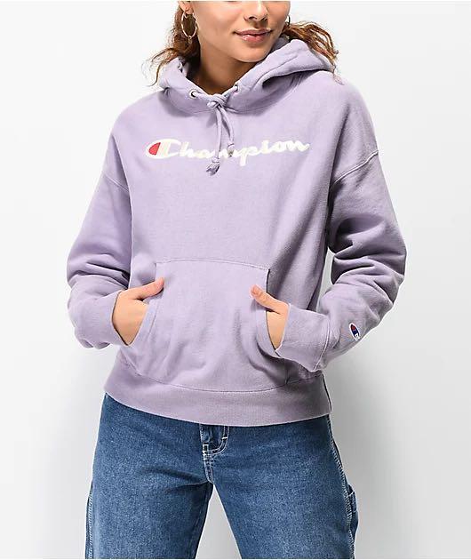 Champion reverse weave womens lilac sweatshirt new arrivals