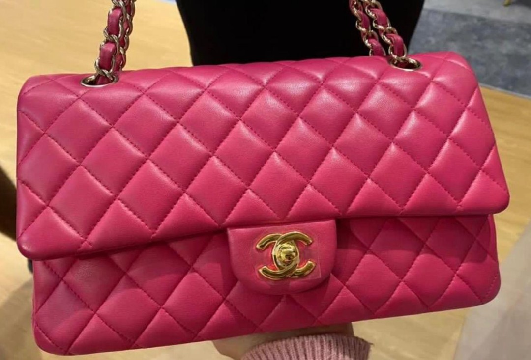Chanel 16C fuchsia pink Lambskin GHW, Luxury, Bags & Wallets on Carousell