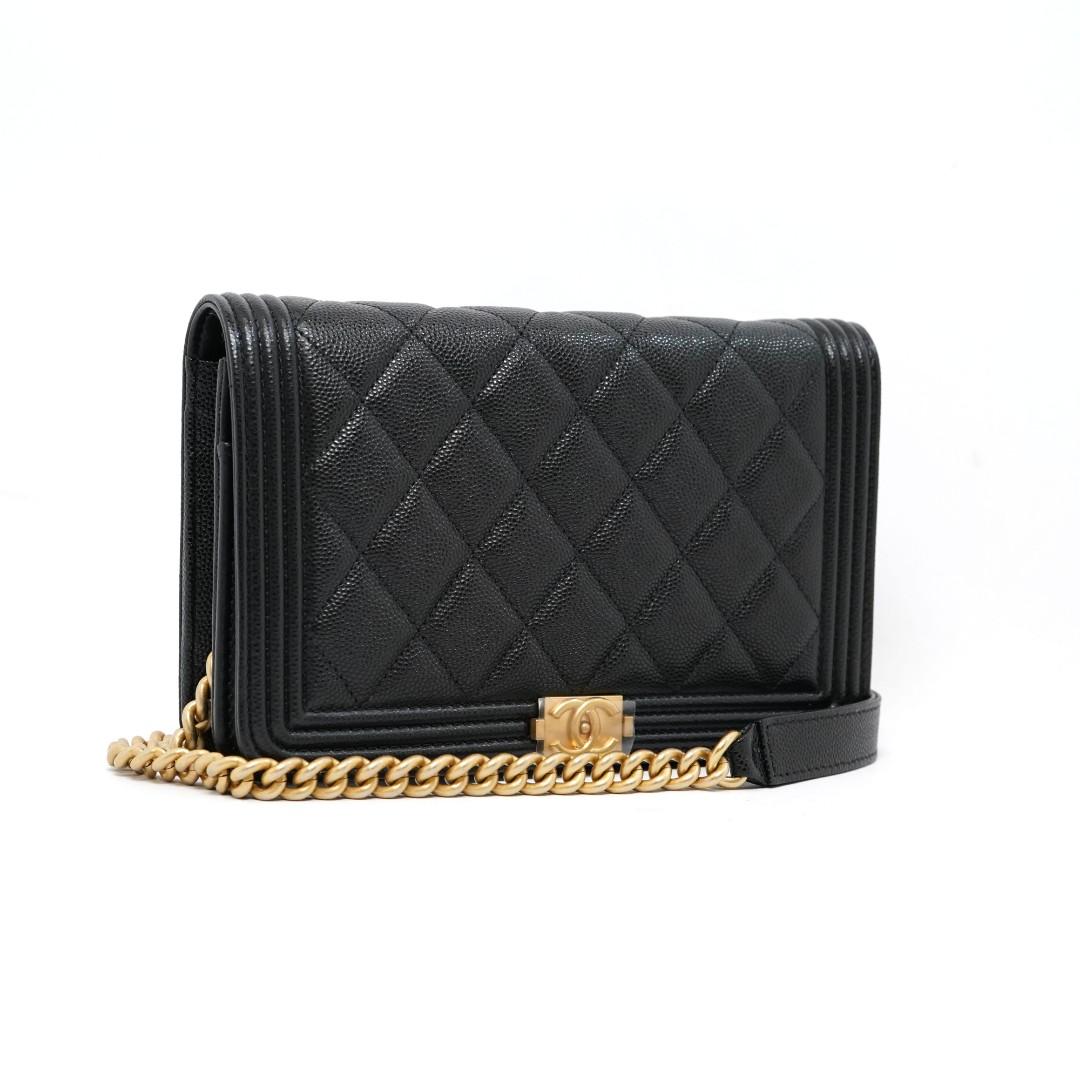 Chanel Wallet On Chain Black Caviar, Luxury, Bags & Wallets on Carousell