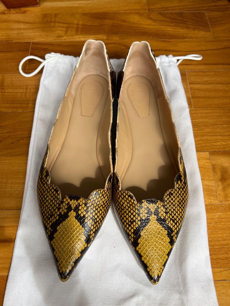 Chloe discount snakeskin flats