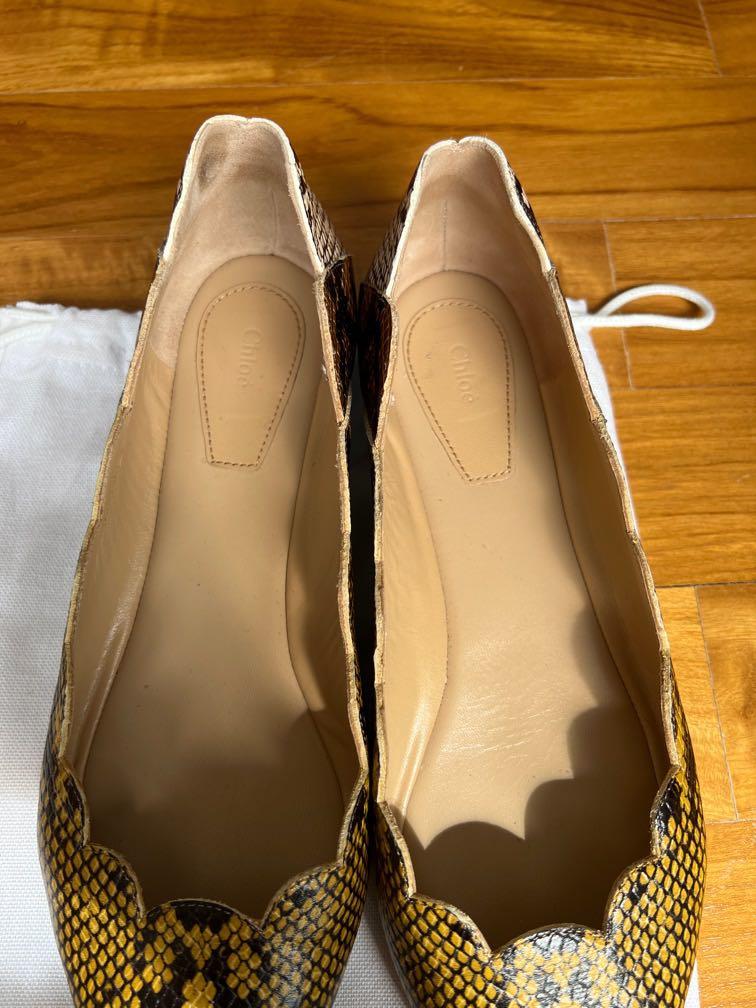 Chloe snakeskin flats sale