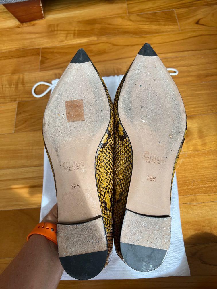Chloe snakeskin flats sales
