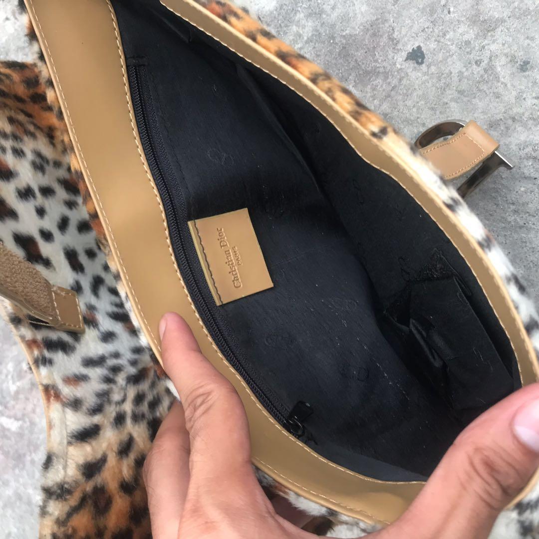 Christian Dior Leopard Saddle Bag, Luxury, Bags & Wallets on Carousell