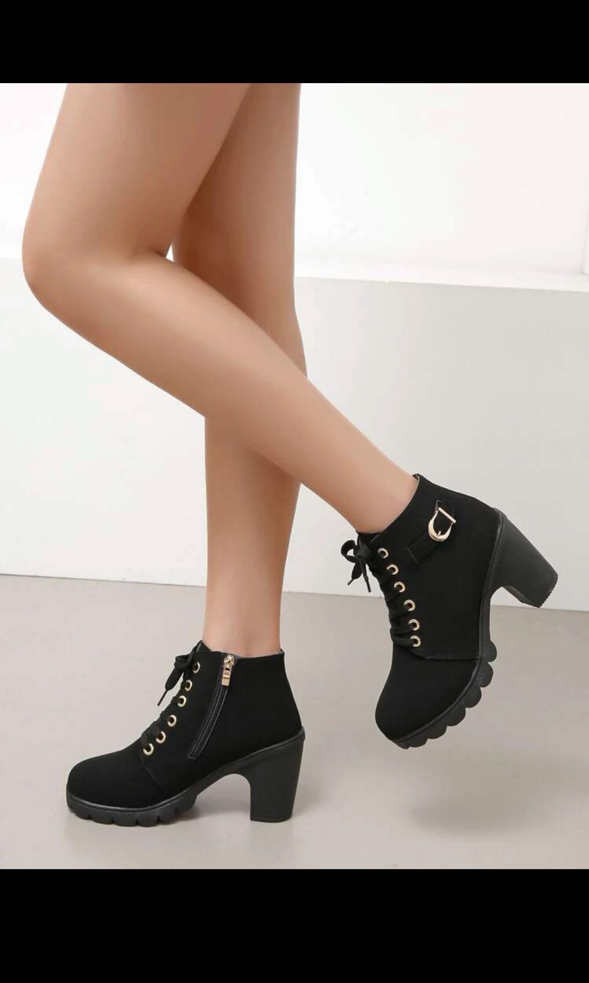 Buy Platform Boots for Women Chunky Heeled Combat Goth Boots Lace up Round  Toe Punk Gothic Ankle Booties Online at desertcartINDIA