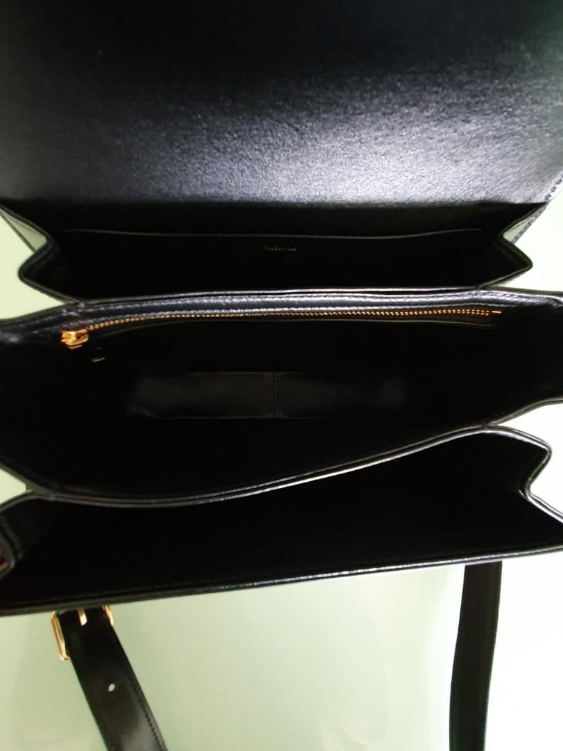 CLASSIQUE TRIOMPHE BAG IN SHINY CALFSKIN - BLACK