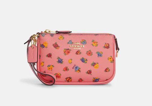Coach rose hotsell print purse