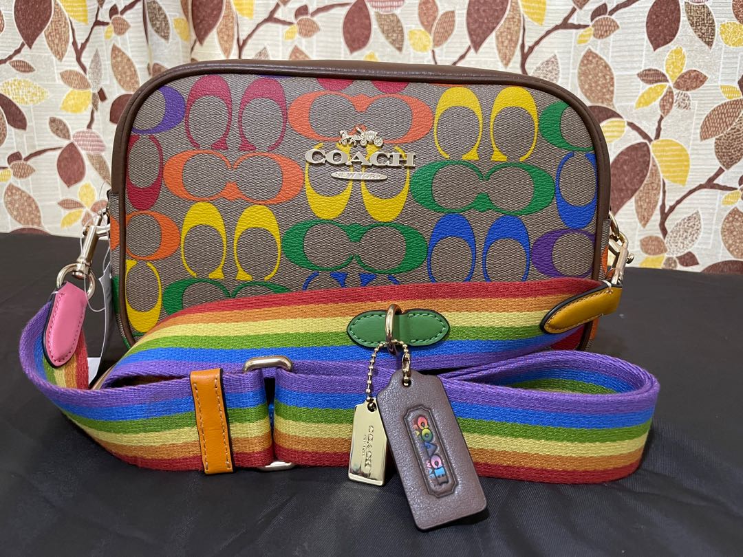 Coach rainbow camera bag outlet