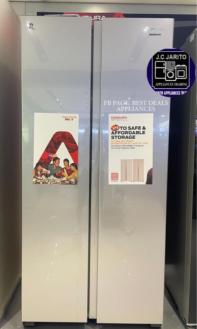 CONDURA SIDE BY SIDE 16.5cft SILVER ON SALE, TV & Home Appliances