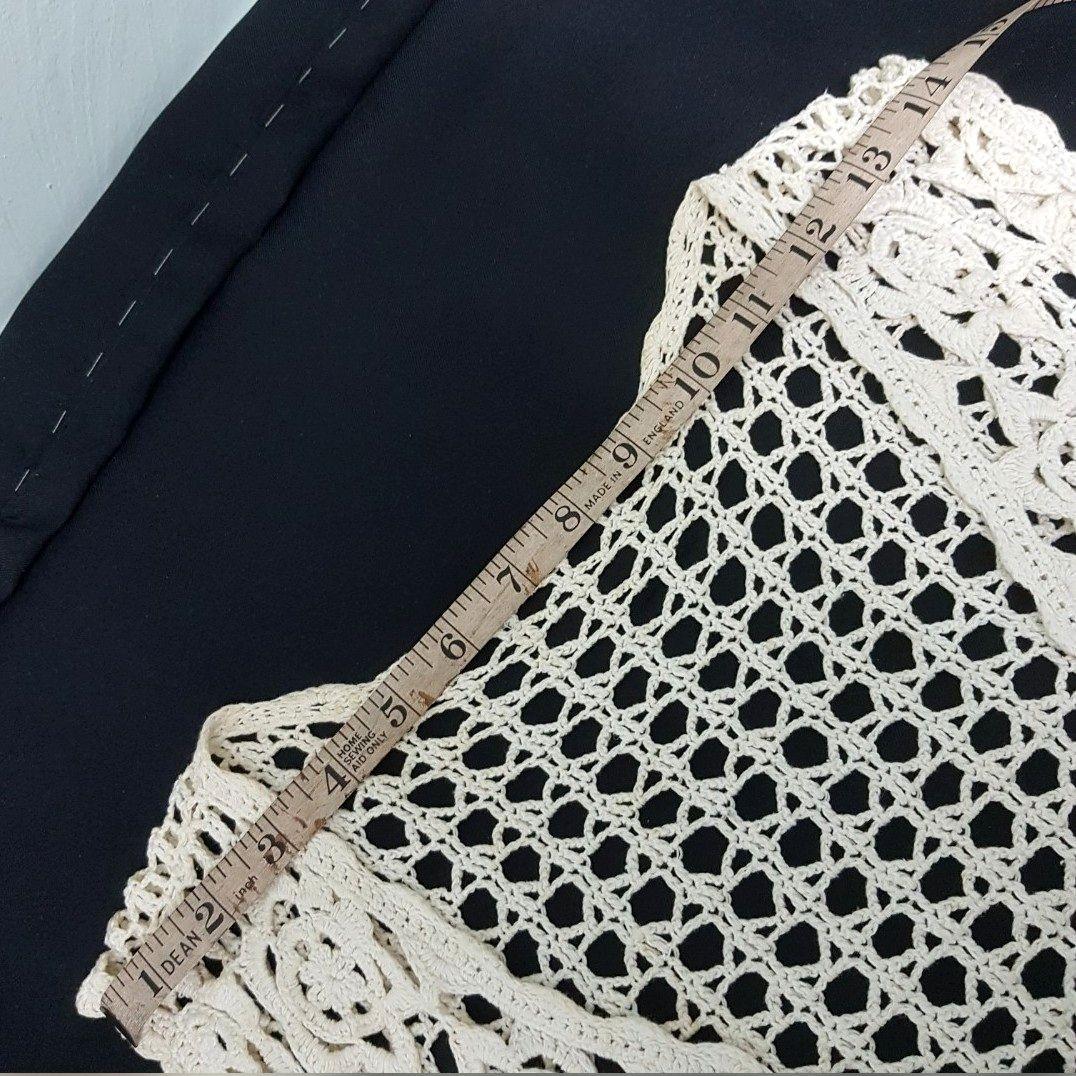 Crochet boho vest vtg vintage lace handmade y2k top cream vtg