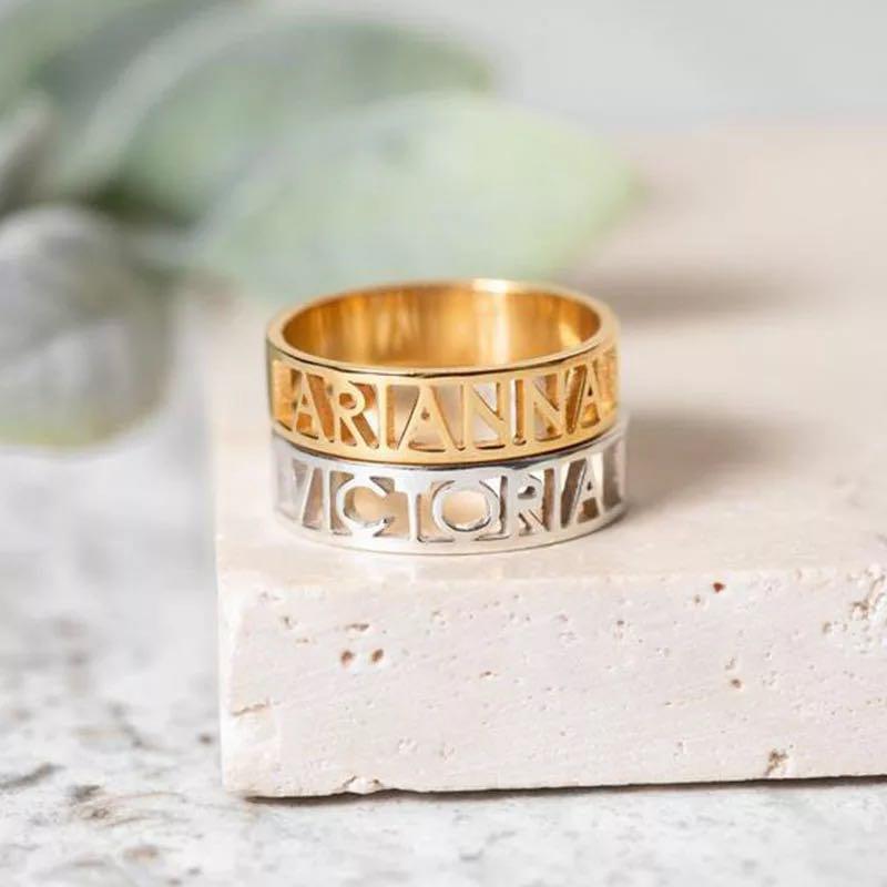 Wedding name ring images store
