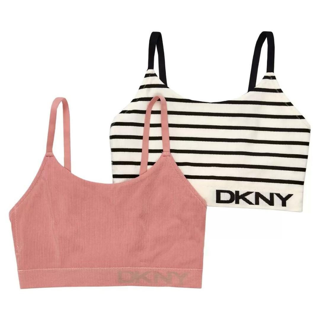 DKNY LADIES 2 Pack seamless rib knit bra/ Bralette Size S Sealed