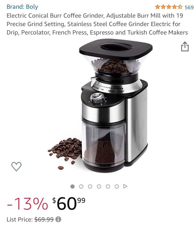 Electric conical burr best sale grinder