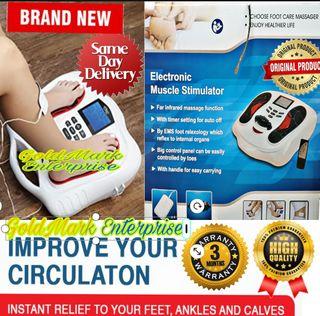 EMS & TENS Foot Muscle Massager Machine Two-System Circulation Booster