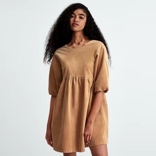 knee length dresses for ladies Biscotti Break Mini Dress - Brown