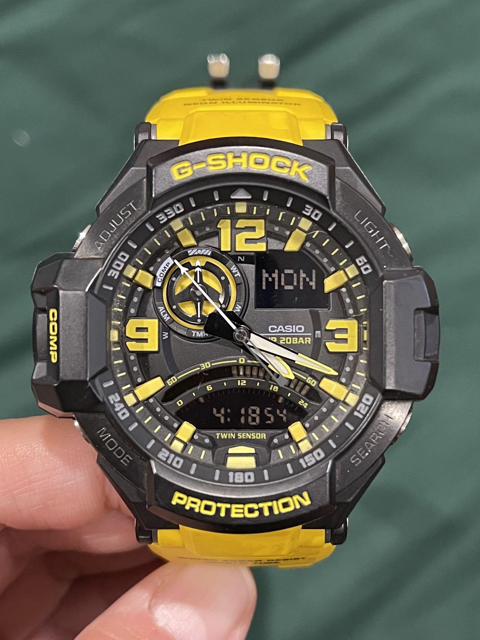 G shock aviator yellow hot sale
