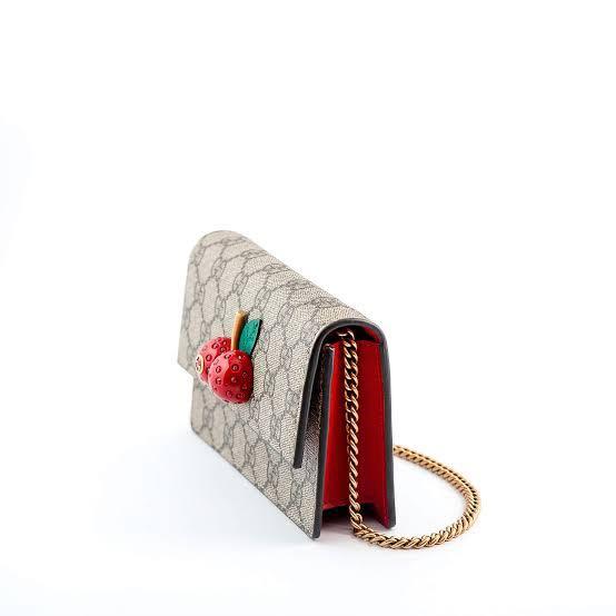 Gucci supreme mini top bag with cherries