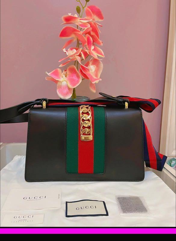 Gucci Sylvie (Category: Luxury Bags & Wallets) located in Tarlac. Submitted by fitcheck97 (Listing ID 1171751285, Image 2). Description: ‼️FOR SALE‼️ GUCCI SYLVIE Inclusion dust bag, care card, controllato, leather swatch. Selling price: 70k (negotiable) Can arrange meet-up for Pampanga/Tarlac Area MOP : BPI, BDO, Gcash. PM for more info💗.