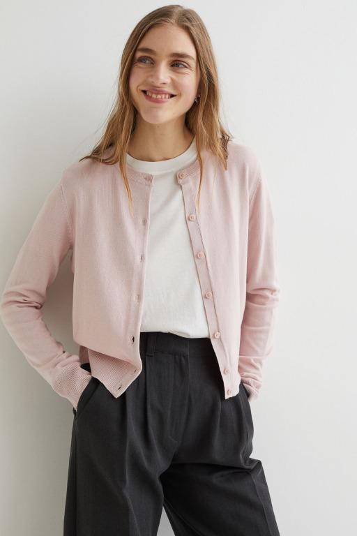 H and m fine knit cardigan hotsell