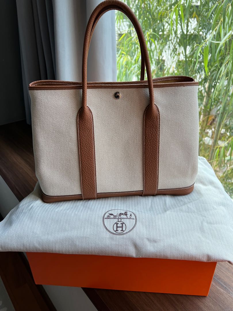 💯 Authentic Hermes Garden Party 36 Etoupe brand new, Luxury, Bags &  Wallets on Carousell