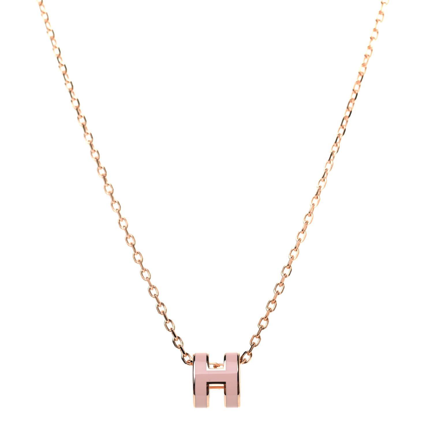 Hermes necklace rose gold outlet