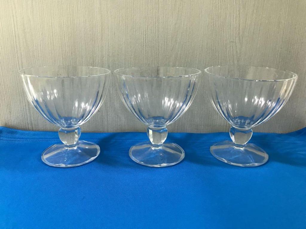 ICE CREAM SERVING GLASS CUP SET, Furniture & Home Living, Bathroom