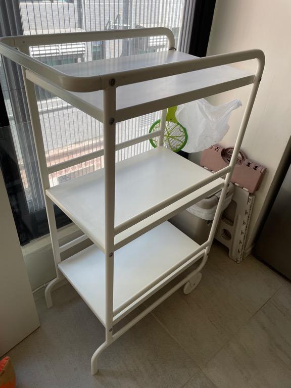 IKEA White Kitchen Trolley, 傢俬＆家居, 廚具和餐具, 其他廚具和餐具 Carousell