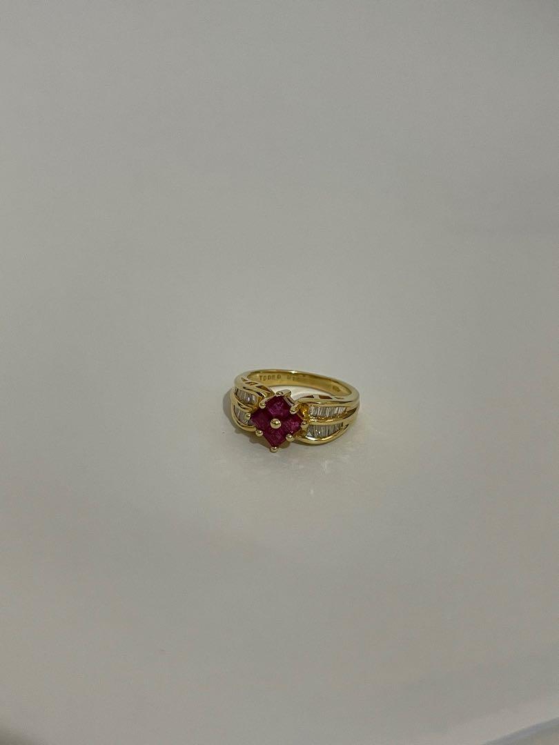 Japan Gold Ruby Ring (Category: Rings) located in Cavite. Submitted by nering (Listing ID 1171752296, Image 1). Description: Size 5.5 6 grams 18k gold Ruby 1.05 Diamond 0.50 With gem certificate 💎.