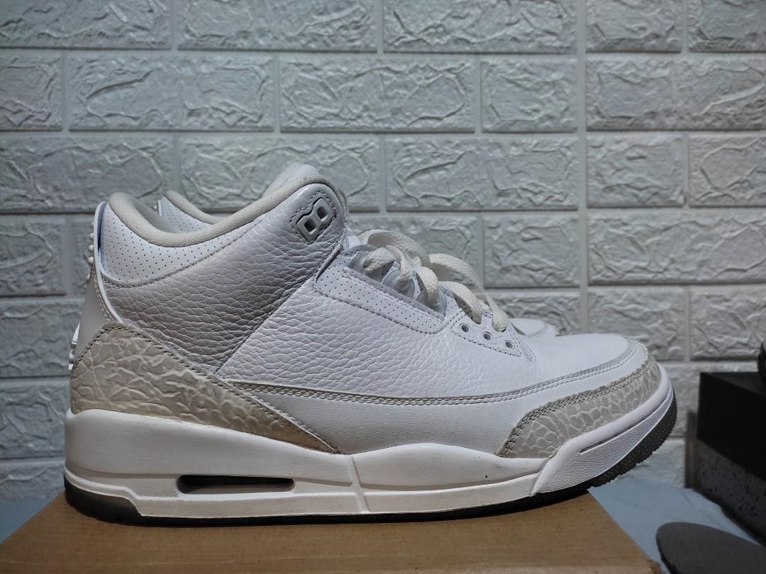 Jordan 3 triple white on sale