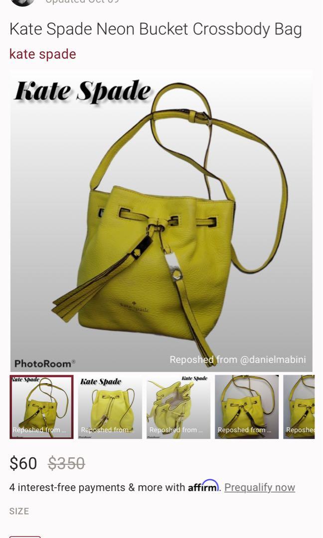 Kate Spade Chartreuse Bucket Slingbag, Women's Fashion, Bags & Wallets,  Cross-body Bags on Carousell