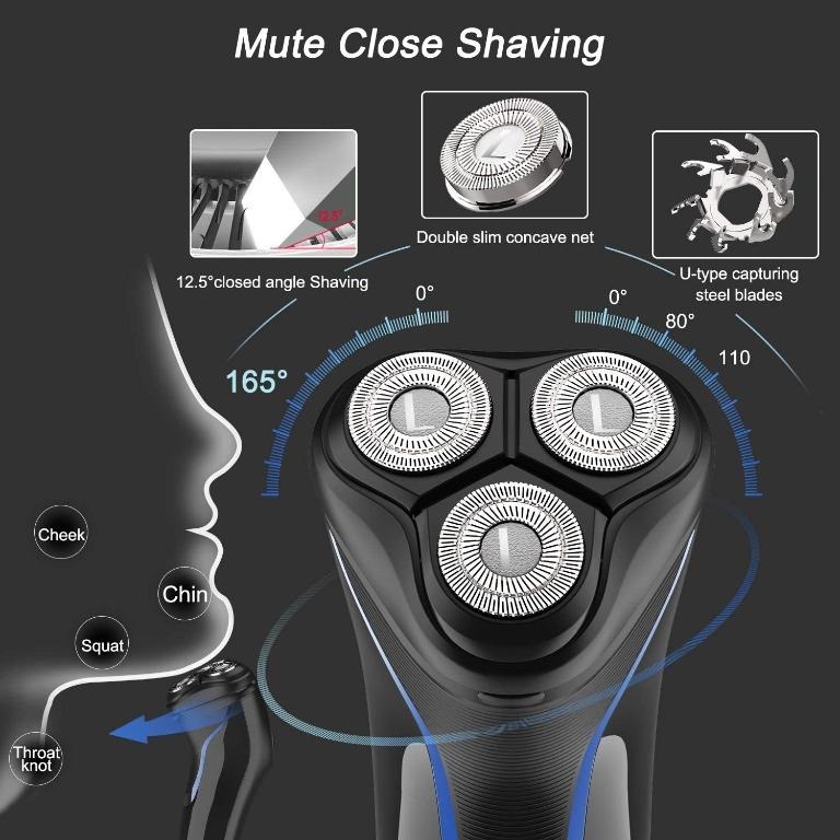 Lavieer Electric Shaver for Men Wet and Dry Cordless Rechargeable Mens Rotary Shavers Electric
