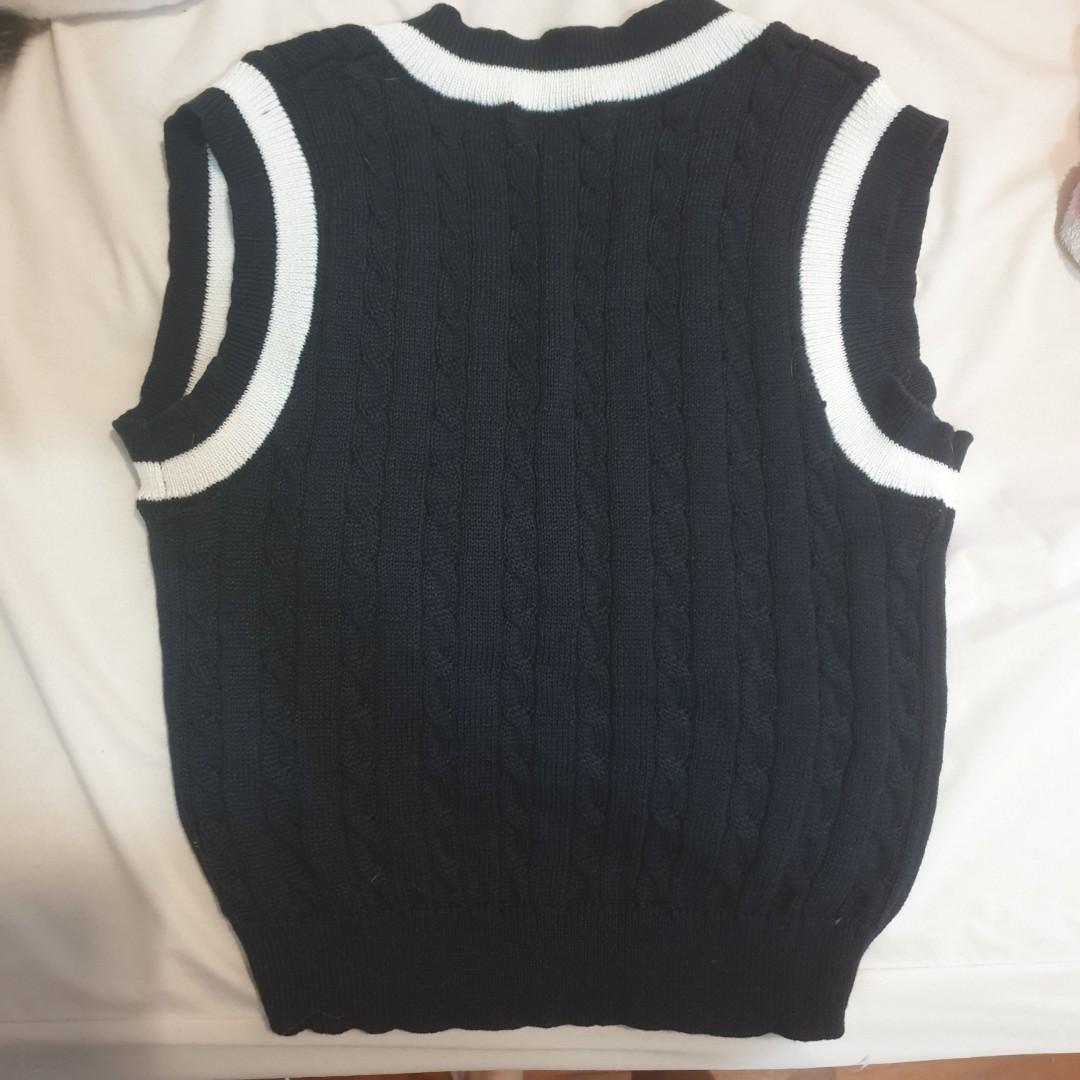 Letter Print Knitted Tank Sweater Vest