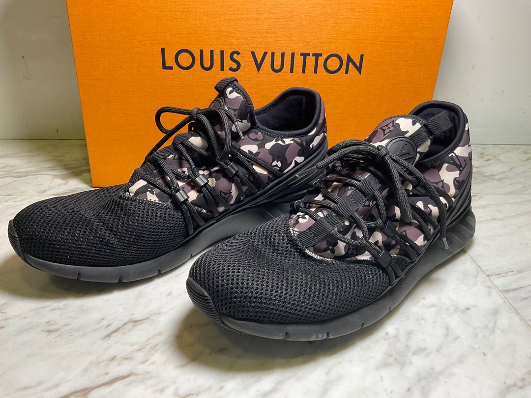 LOUIS VUITTON DAMIER RUN AWAY sneakers mesh UK9 / US10 shoes 100% Authentic