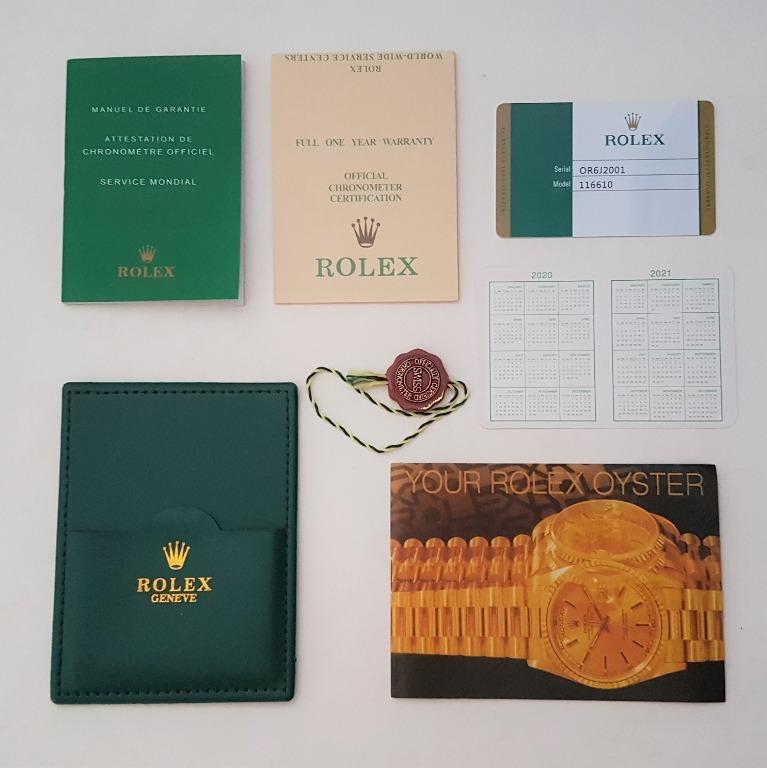 Rolex warranty card 2021 hot sale