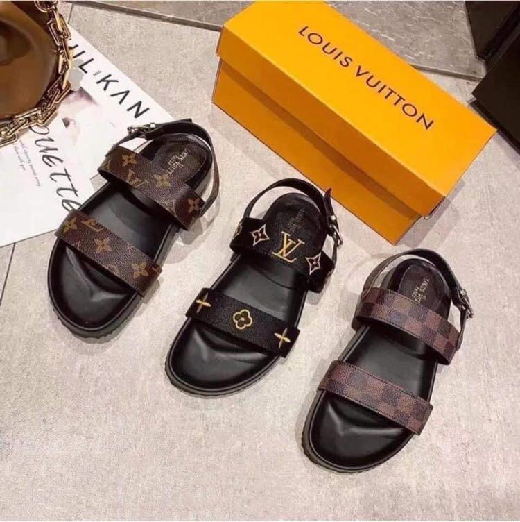 LV Sandals, Women's Fashion, Footwear, Sandals on Carousell