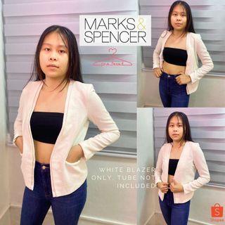 Marks & Spencer White Blazer Coat