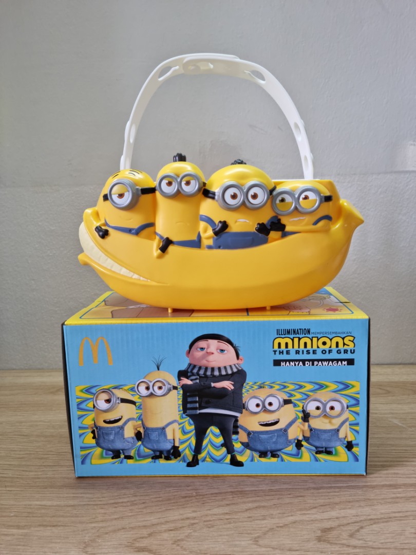 Mcdonald S Banana Boat Carrier Minions The Rise Of Gru Brand New Mib Happy Meal Hobbies Toys Toys Games On Carousell