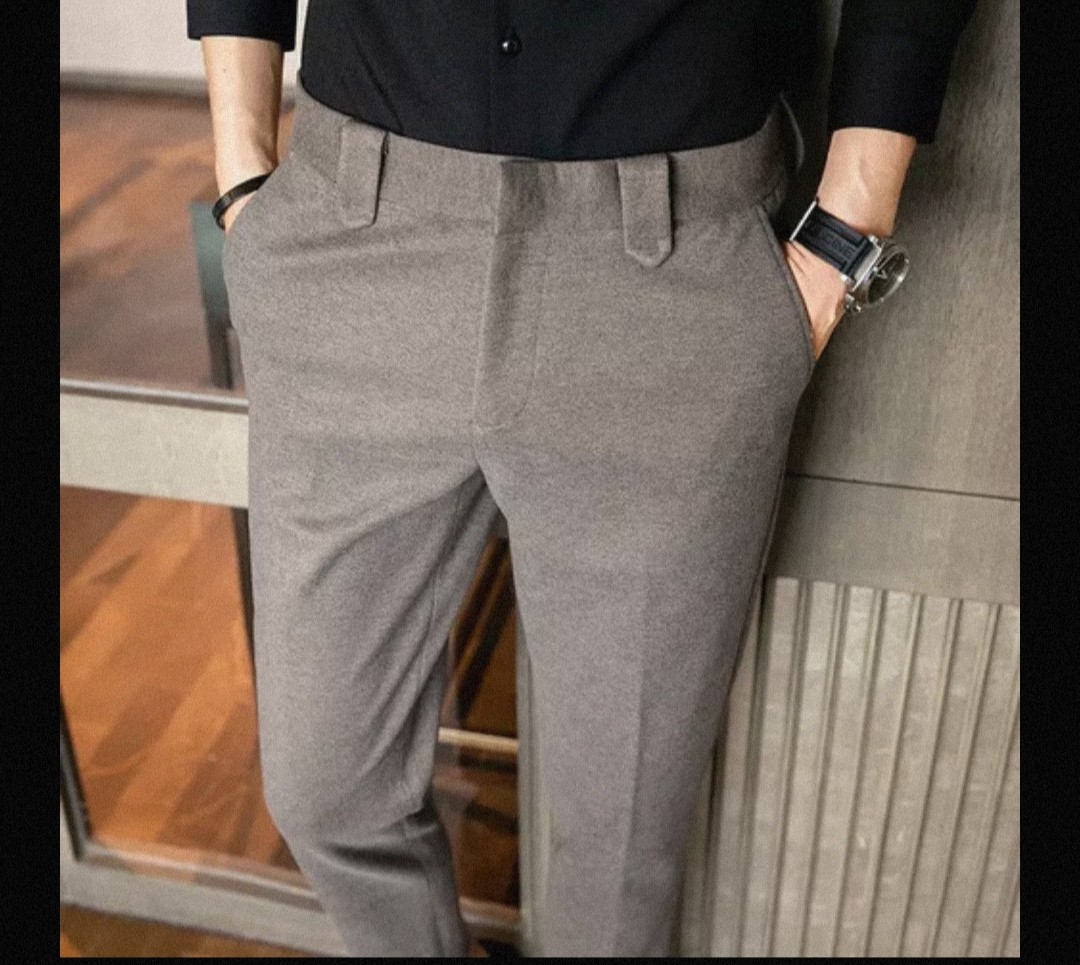 Men formal pants grey black dark khaki size 28 38 Men s Fashion