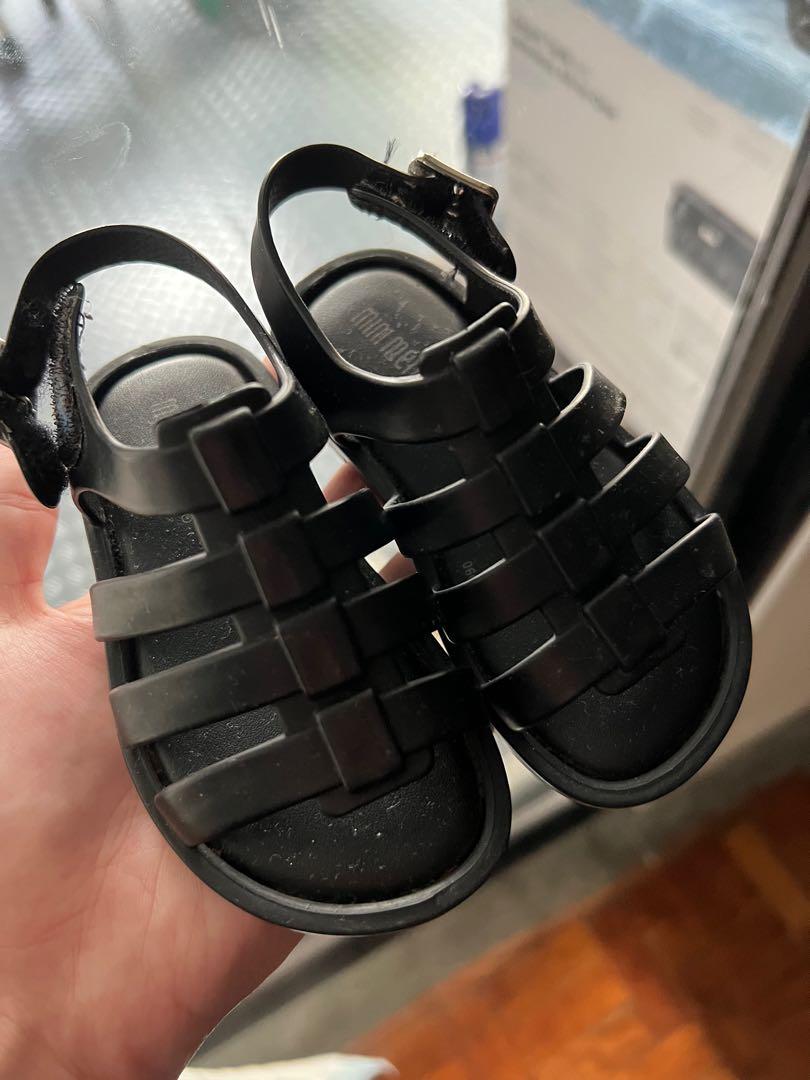 Mini melissa sales black sandals