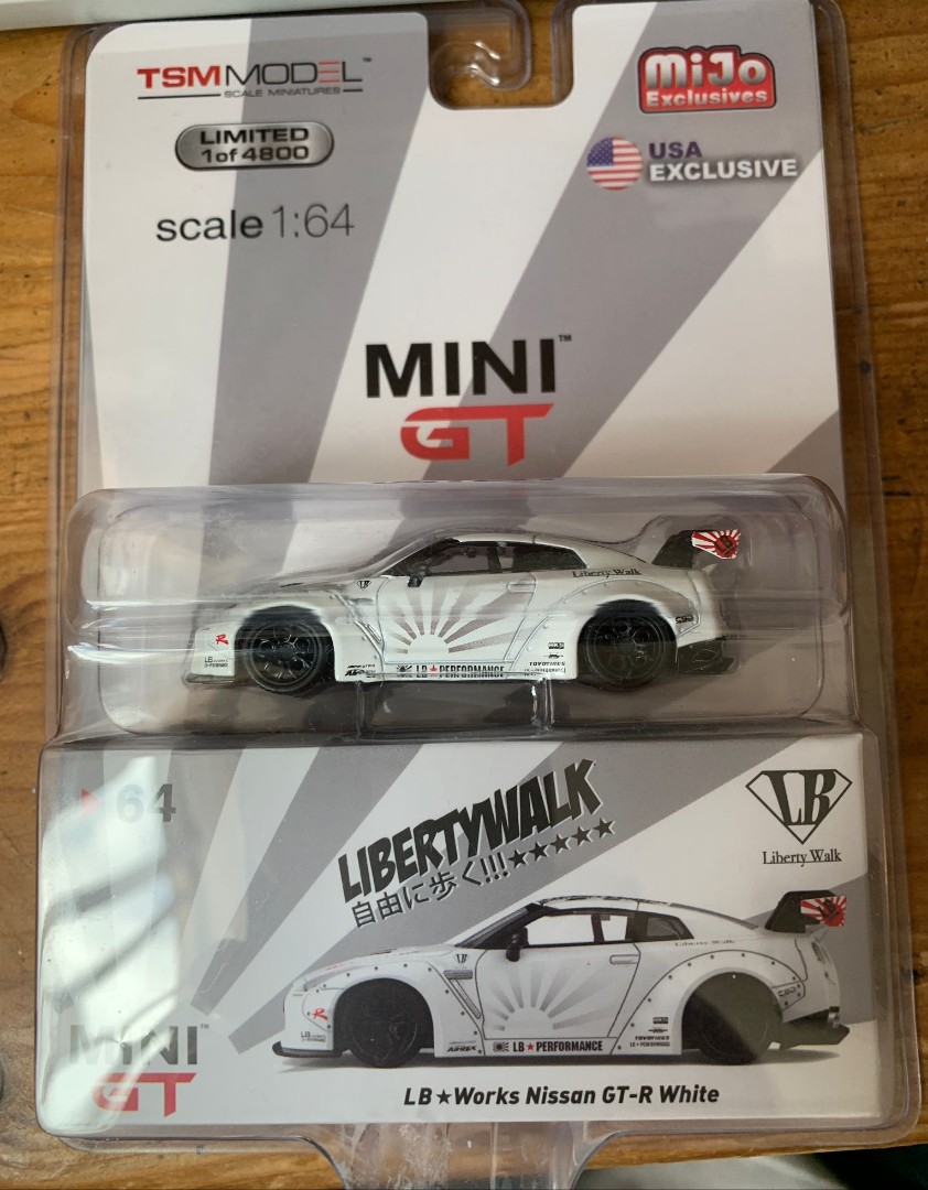 MiniGT mini gt 1/64 LB Works Nissan GT-R White #64, 興趣及遊戲 