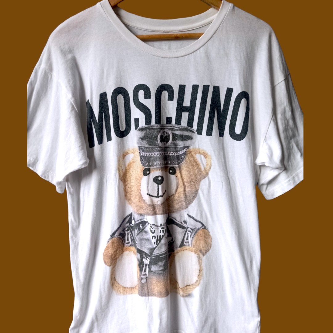Moschino Police Teddy Bear Shirt, Men's Fashion, Tops & Sets, Tshirts ...