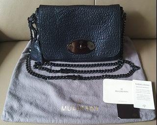REDUCED Mulberry Lily Lambskin Midnight Two Tone Crossbody Bag Clutch