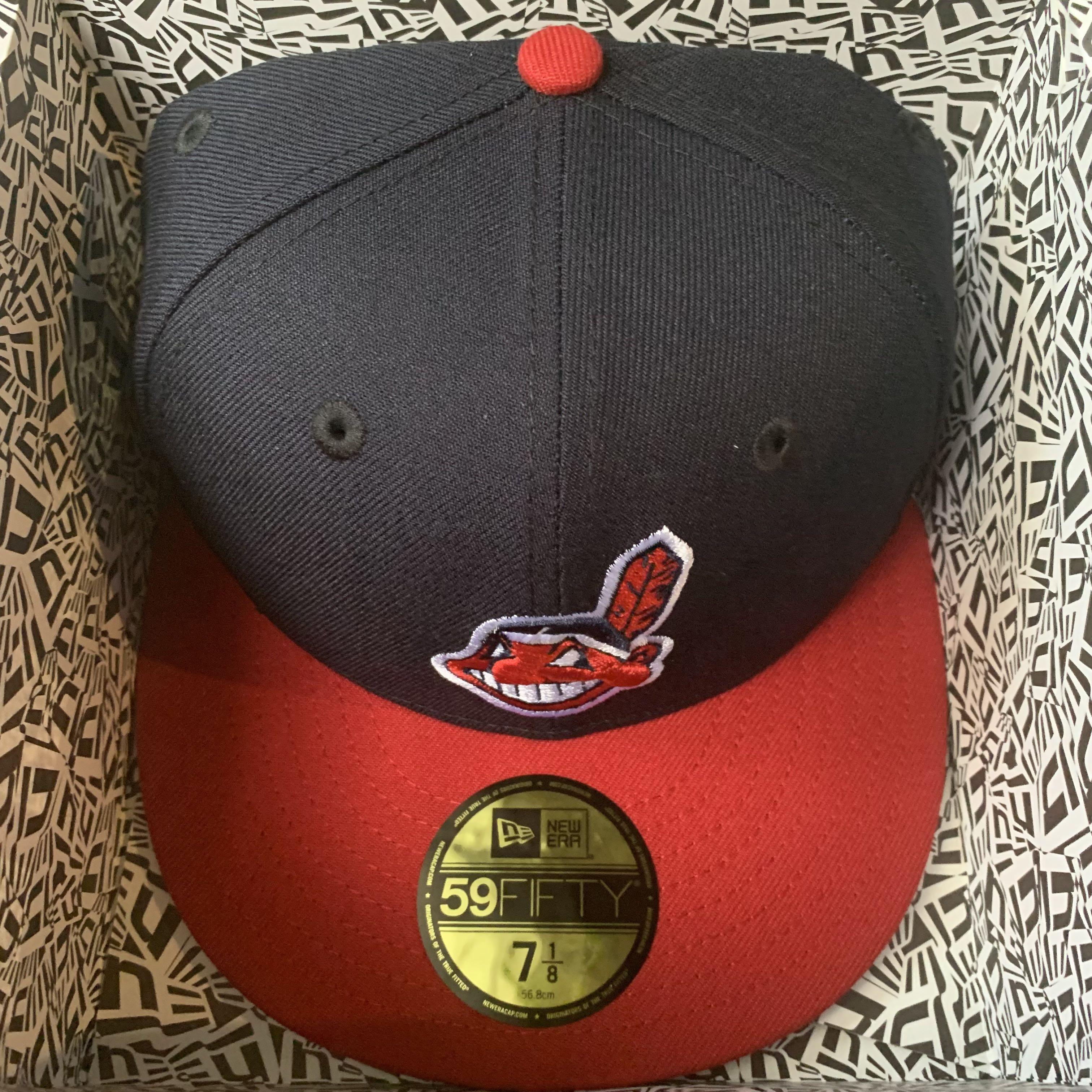 Cleveland Indians New Era Home Authentic Collection Chief Wahoo Old Logo  On-Field 59FIFTY Fitted Hat