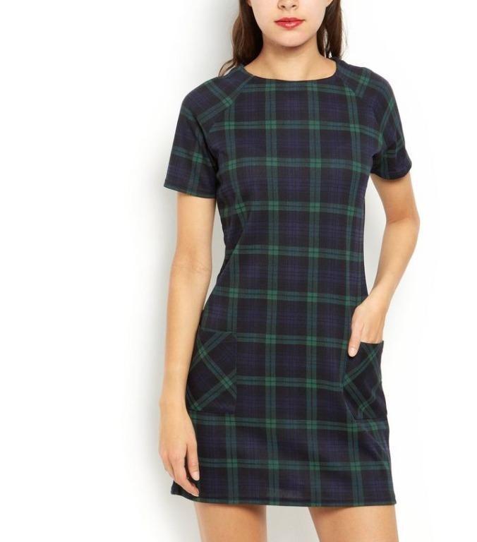 New look plaid dress hotsell