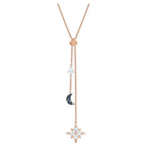 Swarovski star and moon clearance necklace