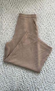 Nude wide leg pants
